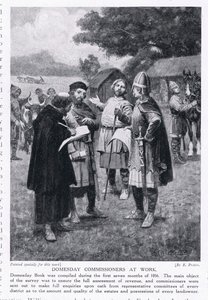 Domesday-kommissærer på arbejde AD1086, 1920